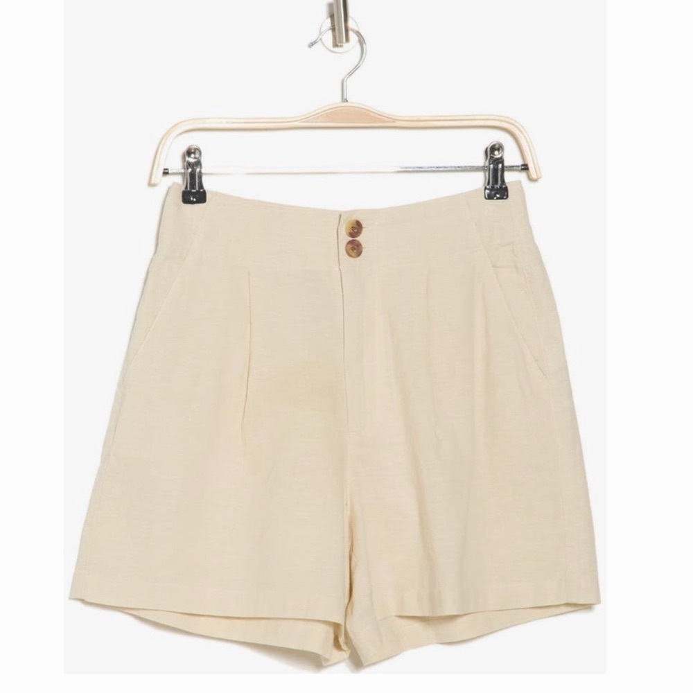 Marine Layer Gracey Hemp Tencel Pleated Shorts